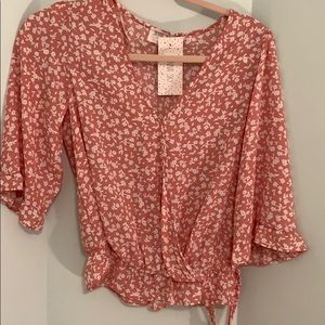 Pink floral top